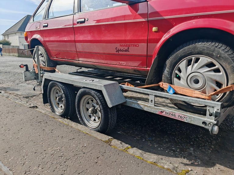 Phoenix Smart Trailer Car Transporter Twin Braked Axle with 2 Meter Ladder Ramps 2000 kgs Gross