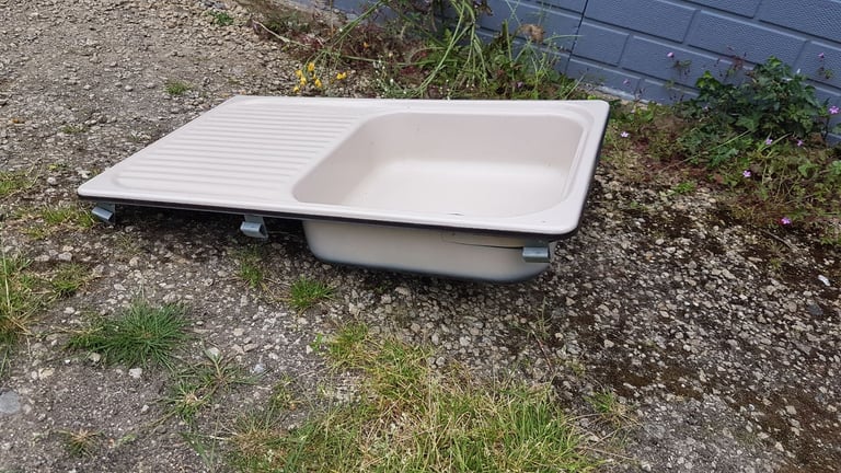 Sink with drainer for caravan, camper or motorhome boat.