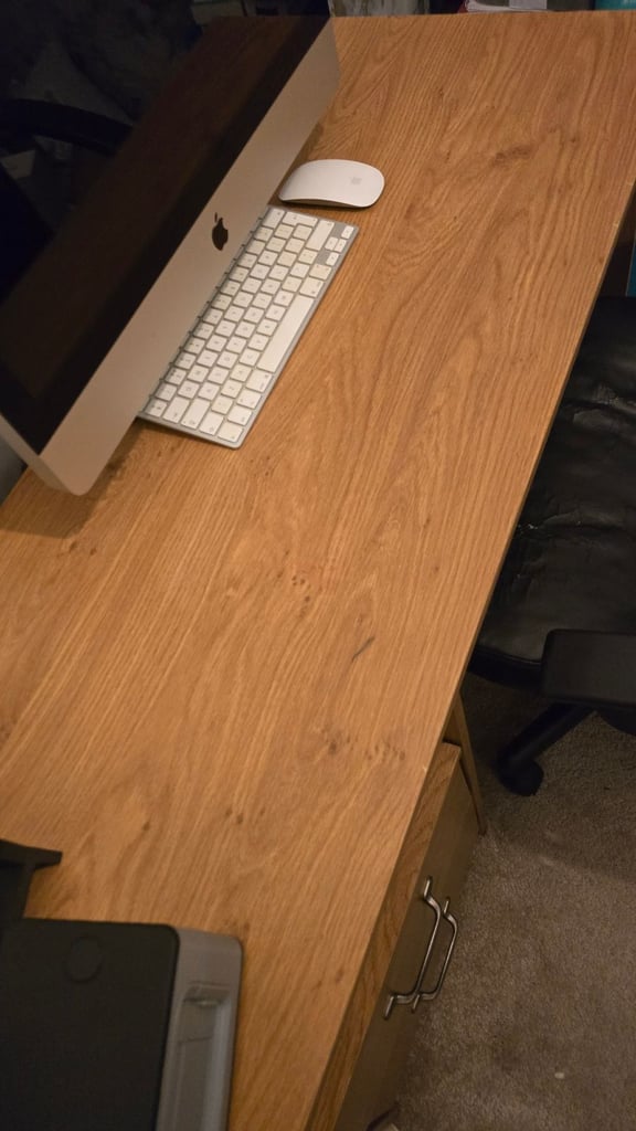 Oak Effect Office Desk with Drawers – 120cm x 45cm Home Office / Study  Delivery/Assembly Available