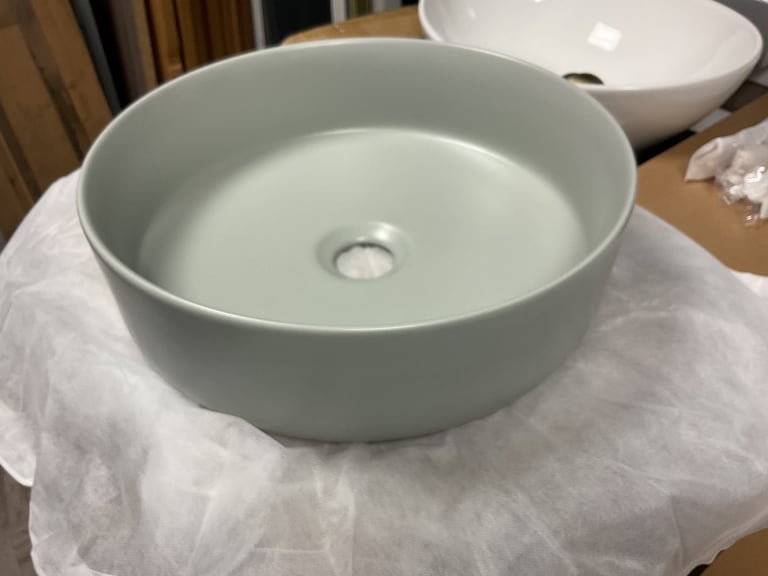 Kano 35cm Matt grey countertop basin 