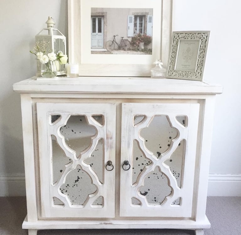 Solid wood rustic console table, storage cabinet 