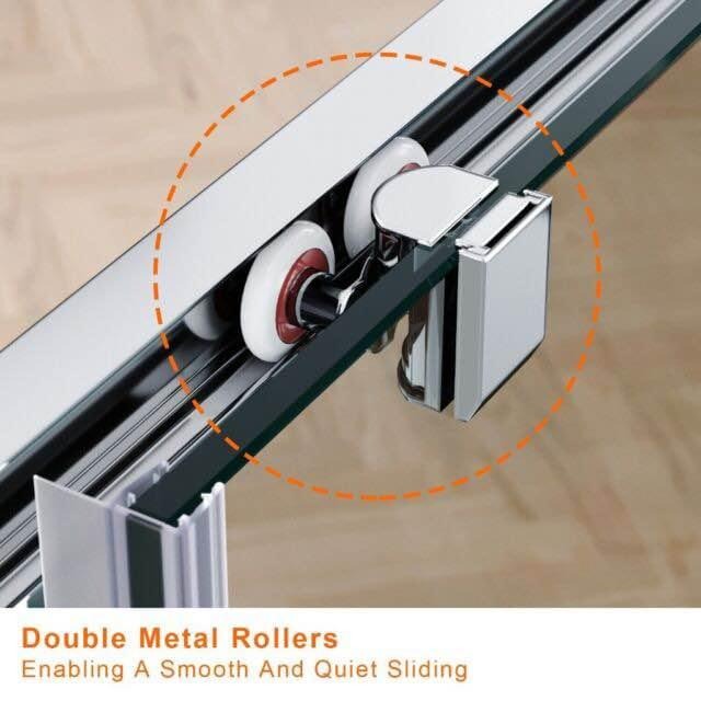 New Sliding Door Shower Enclosure 1700x700mm + Stone Tray RRP £715 Our Price £460