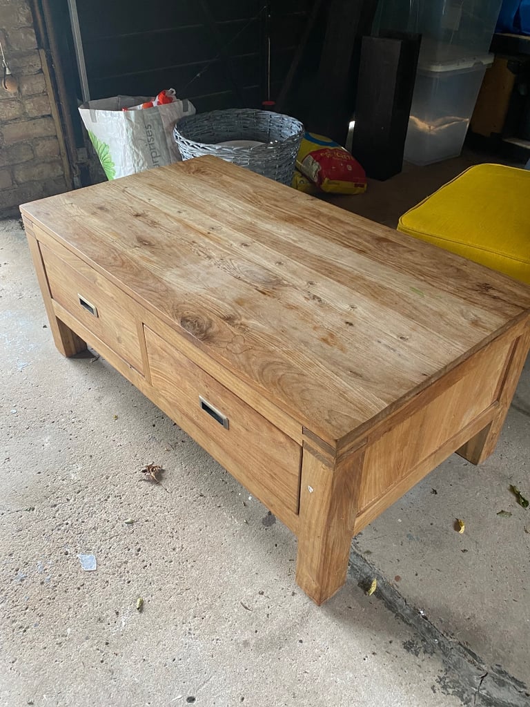 image for Two drawer wooden coffee table