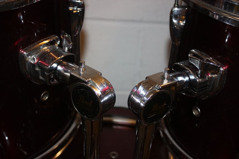 Pearl Export Wine Red 5 Piece Refurbished Drum Kit ~ 22in Bass ~ Hardware Included ~ £450 ono