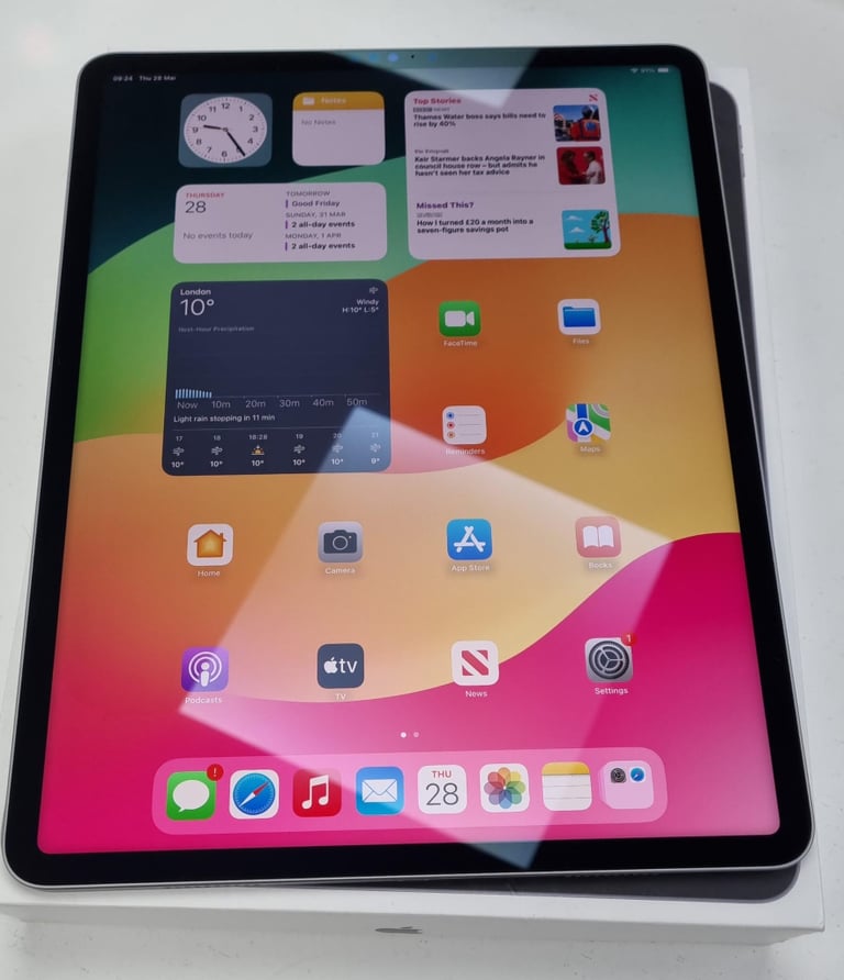 Apple IPad Pro 12.9in(6th Gen)512gb WiFiSilverWarranty (28/06/2024