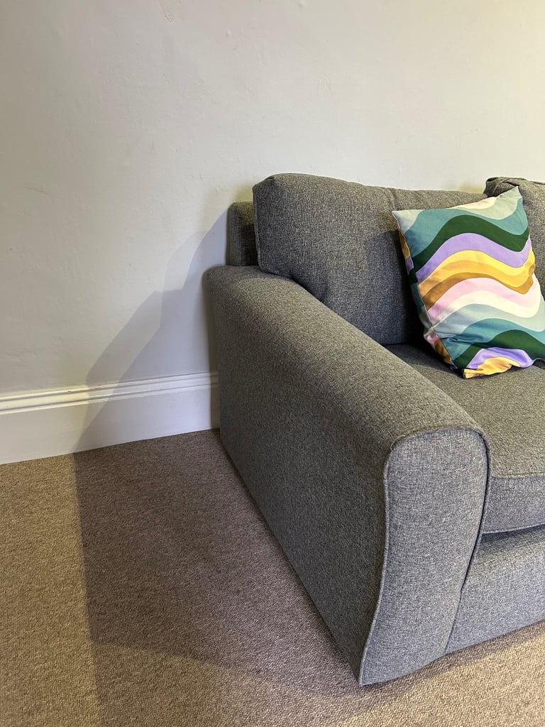 image for 2 seat comfortable grey sofa 