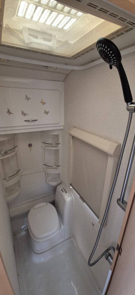 4 berth caravan fixed bed with motor mover 