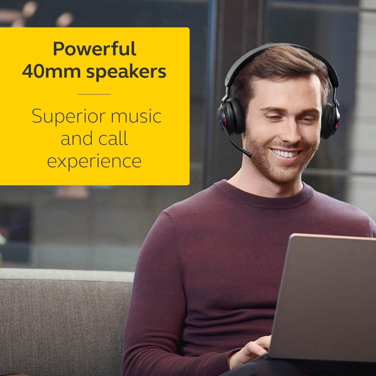 Brand new, in box: Jabra Evolve2 65 MS Stereo USB-C with Charging Stand – Black (Hillhead area)