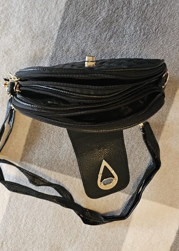 Women's Bodycross Black Bag New