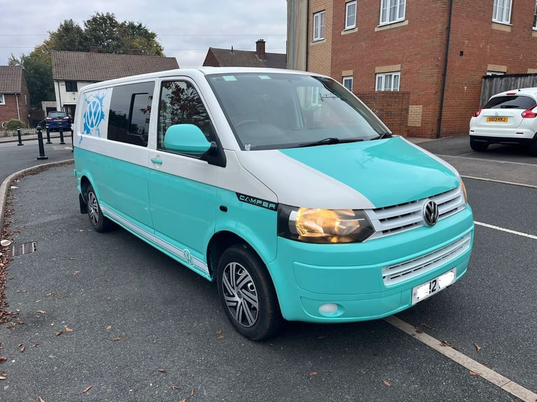 Volkswagen Transporter vw T5.1 T5 T6 144k LWB fully lining and rear seats crew cab camper £7500 px