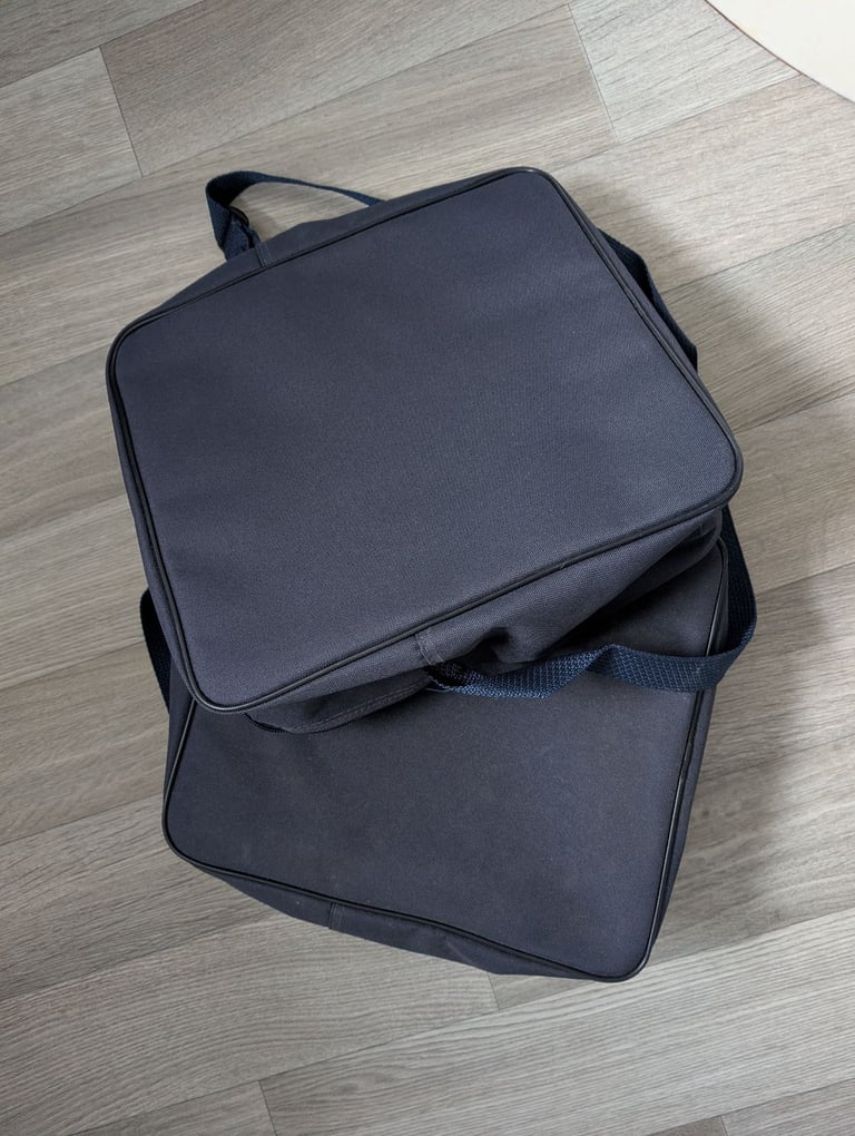 P&O Vintage Cruises Travel Shoulder Messenger Bag Navy Blue Canvas Pair