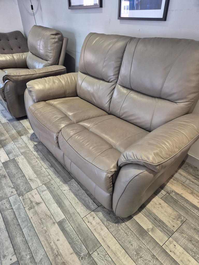 Absolutely stunning Stone Leather Sofa.