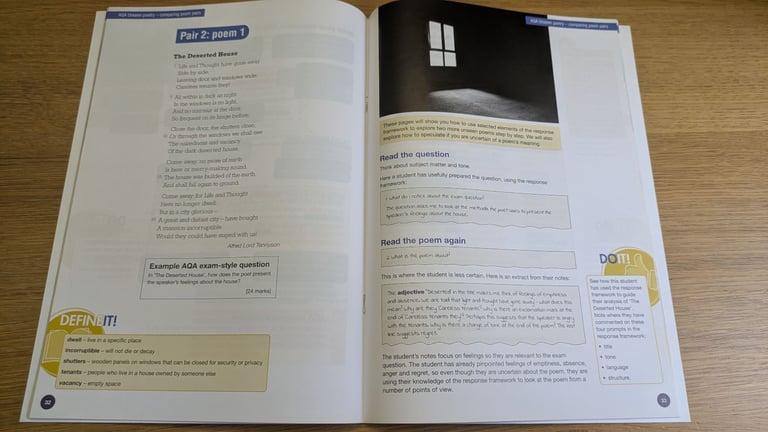 Scholastic AQA GCSE English Literature Study Guide Unseen Poetry