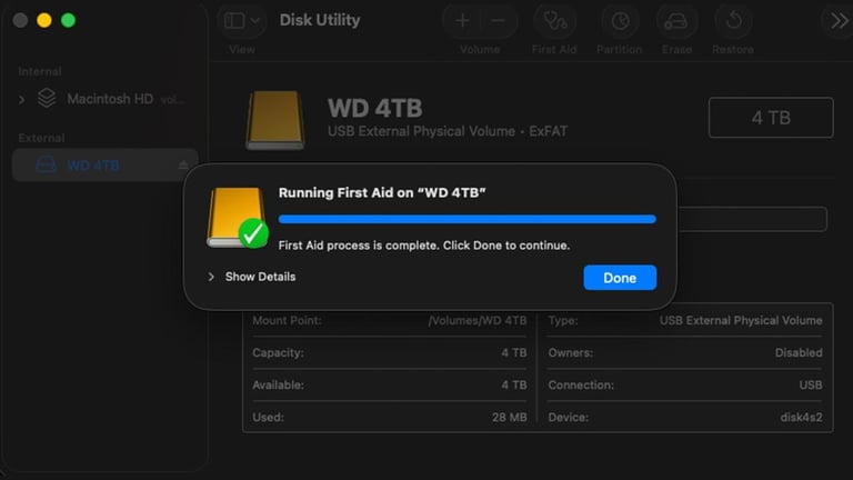 WD Portable hard disk (HD) 4TB 2.5
