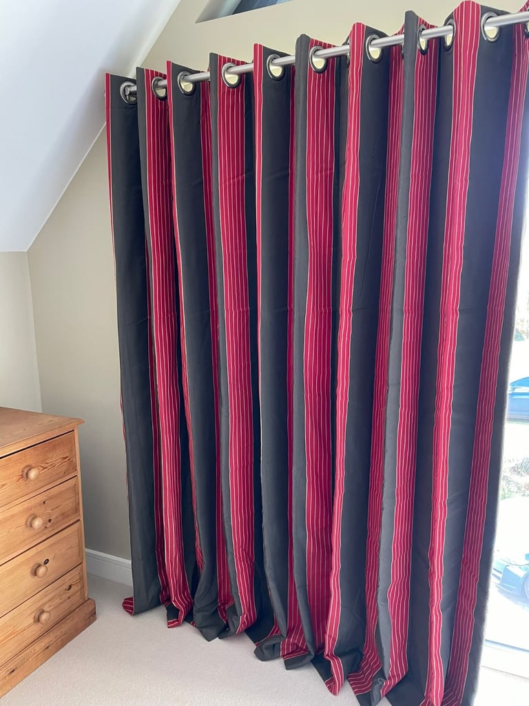 FULL LENGTH CURTAINS - ROMO FABRIC - 80% OFF!! - WINDOW WIDTH UP TO 7 METRES - HANDMADE