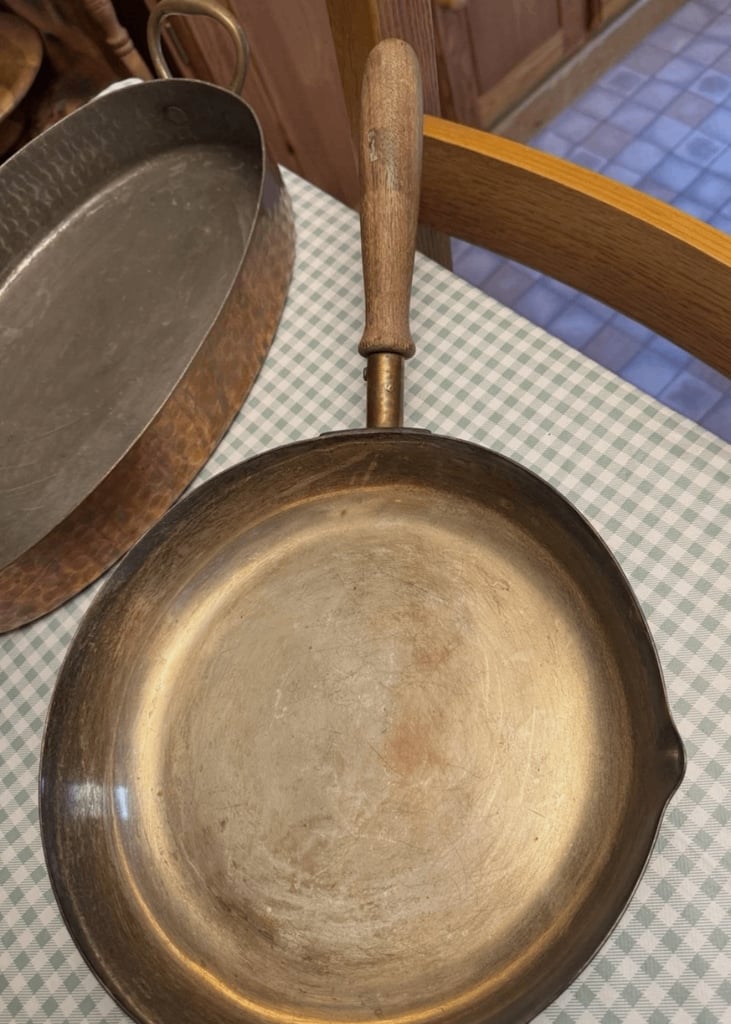 Heavy Vintage copper cooking pots 