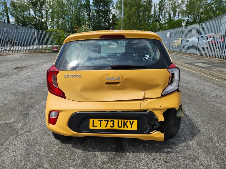 2023 73 Kia Picanto 1.0 2 5dr Yellow Damaged Salvage 