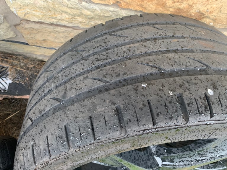 4 Black alloys with winter tyres for BMW X6 or similar