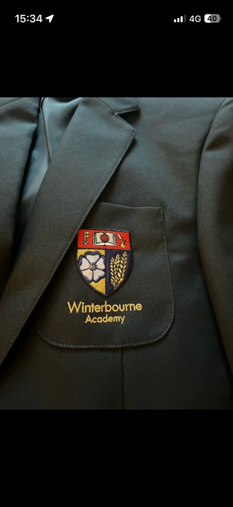 Boys Winterbourne academy blazer size 34. New.