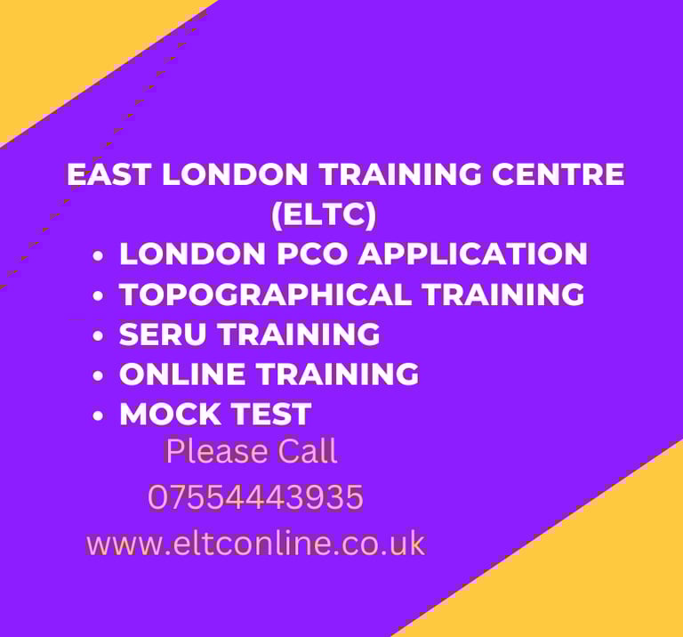 London PCO Topographical & SERU Training Centre ELTC