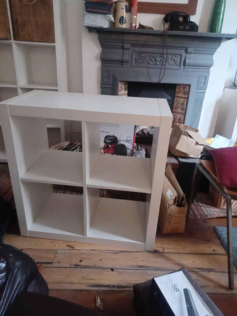 iKEA white storage unit 2 x 2 cube