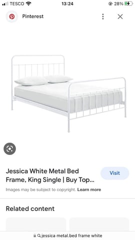 King size bed fame(white) | in Paisley, Renfrewshire | Gumtree