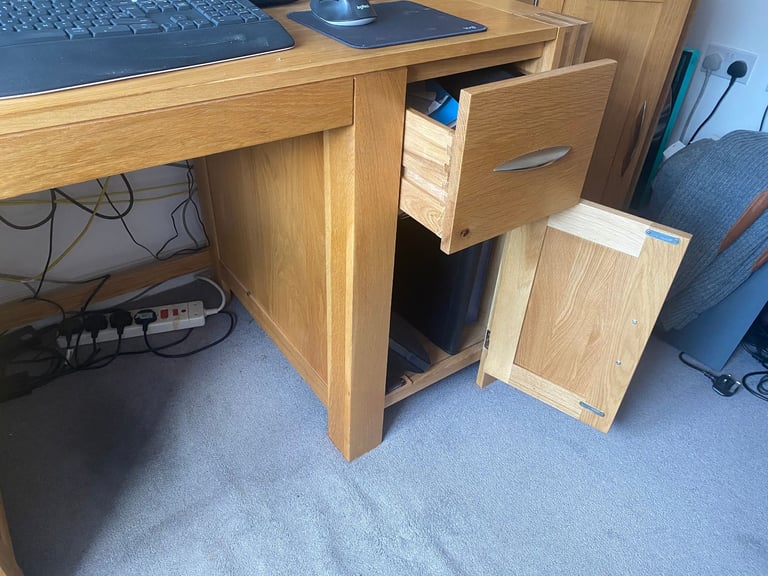 Oak Furniture Land solid oak office desk