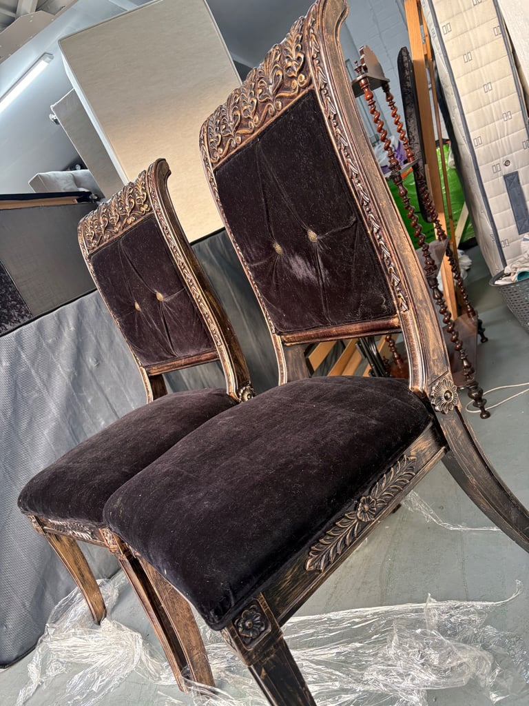 image for Vintage antique chairs big 50/50cm . Can deliver. 