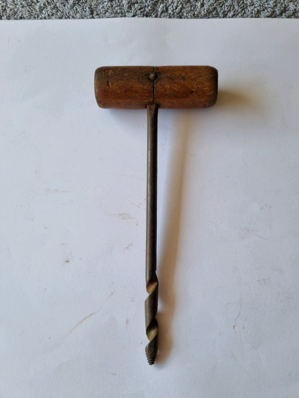 image for Vintage Carpenters Or Shipwrights Bradawl Or T Handle Auger- Hand Dril