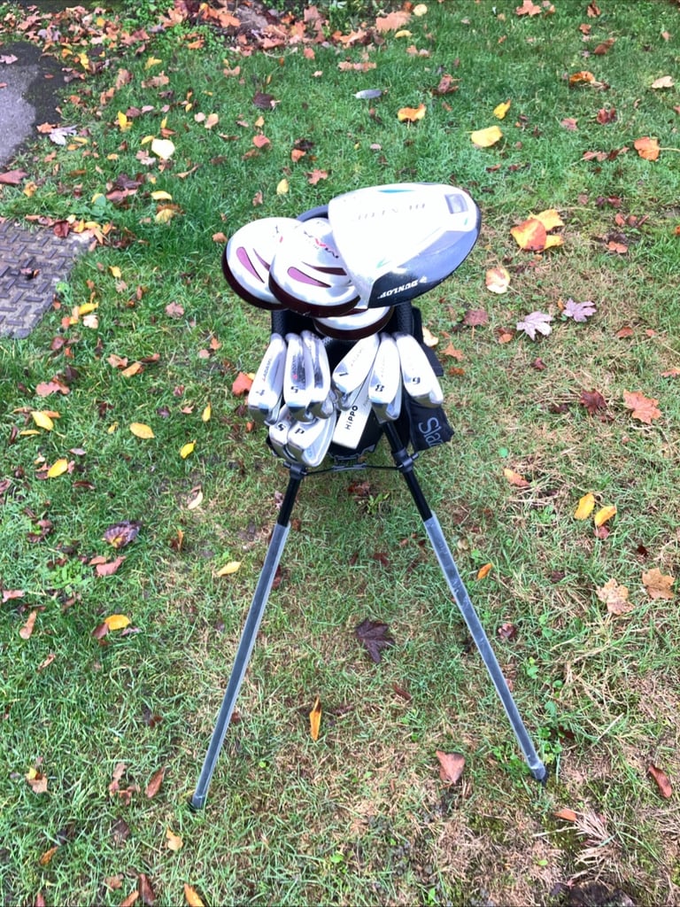 Ladies Golf Club Dunlop / Adams Golf Full Set With A New Slazenger Stand Bag 