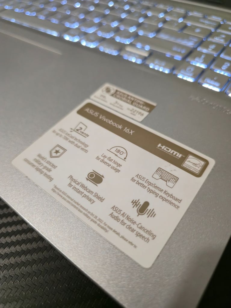 Asus Vivobook 16X / RTX 2050 / 16GB RAM  / ALMOST NEW