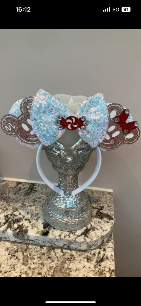 image for Disney Christmas Mickey & Minnie Gingerbread Sequin Ears