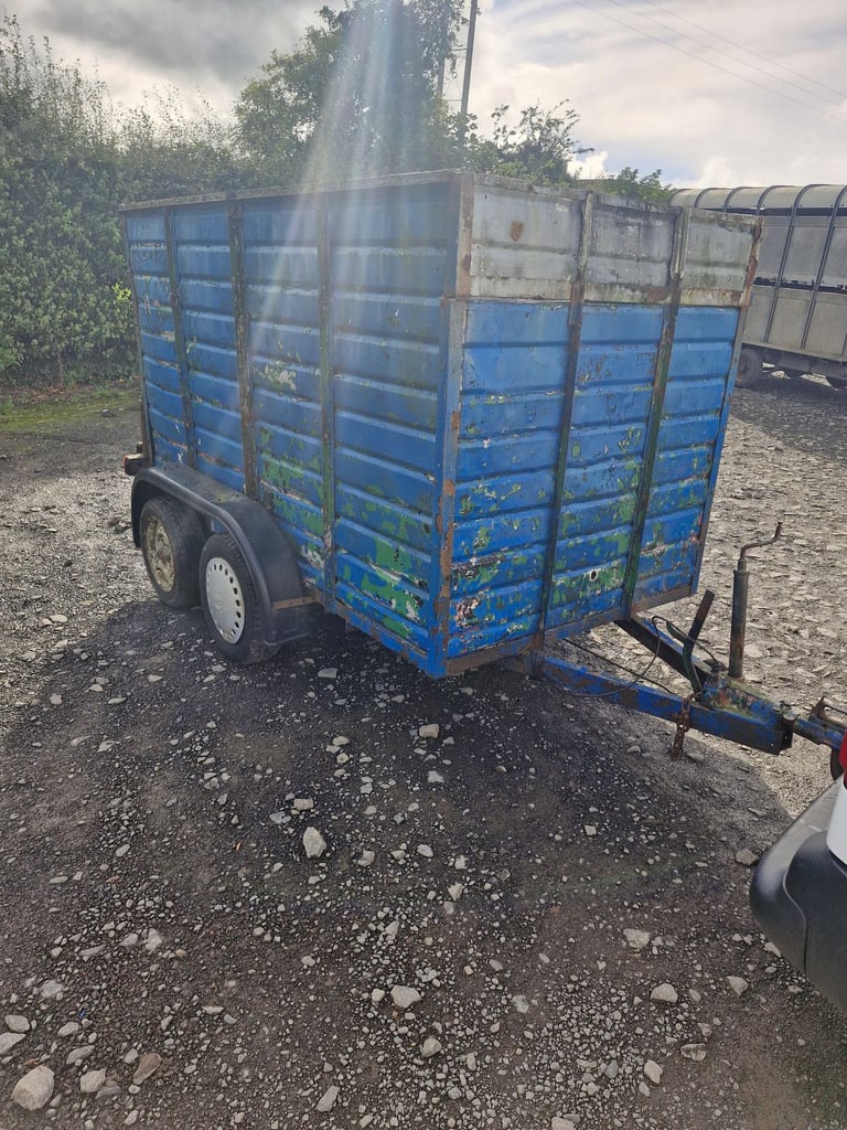 Double axle trailer  needs tidy up  
