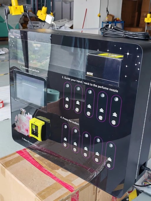Spraying Perfume Vending Machine - Customisable Design, Smart Tracking and 10 Perfume Slots