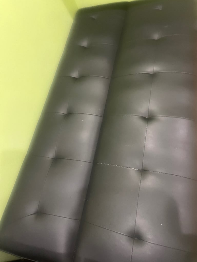 Leather couch sofa bed 