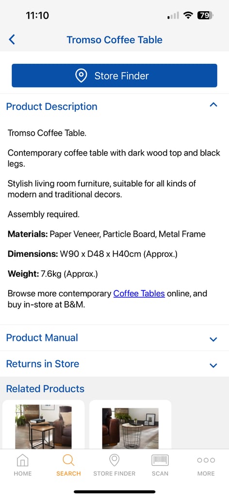 Brand New Tromso Tv stand and matching coffee table 