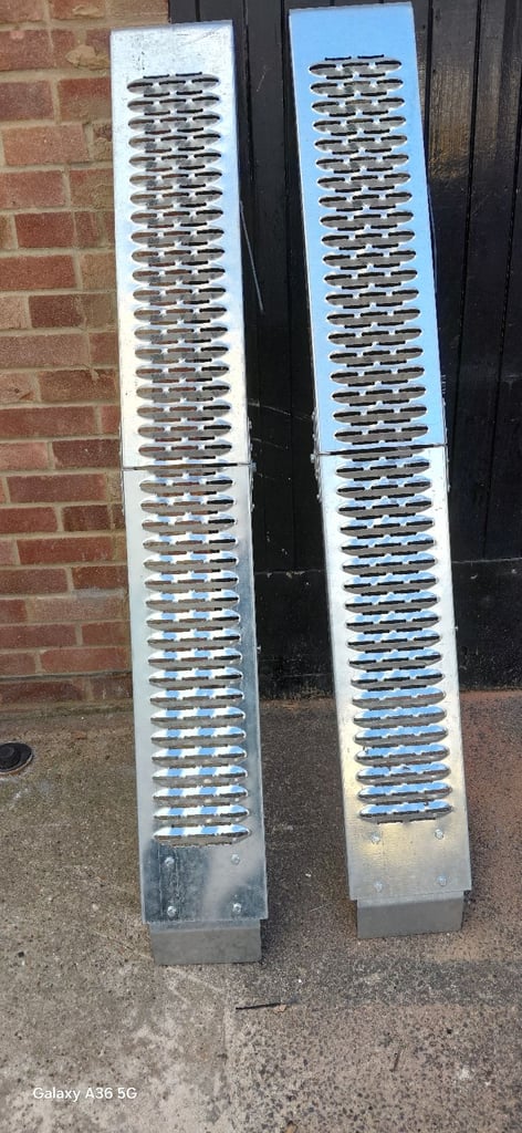 image for Foldable Loading Ramps - 2pc Motorbike Quad Van Ramps Heavy Duty 400kg - Vonhaus