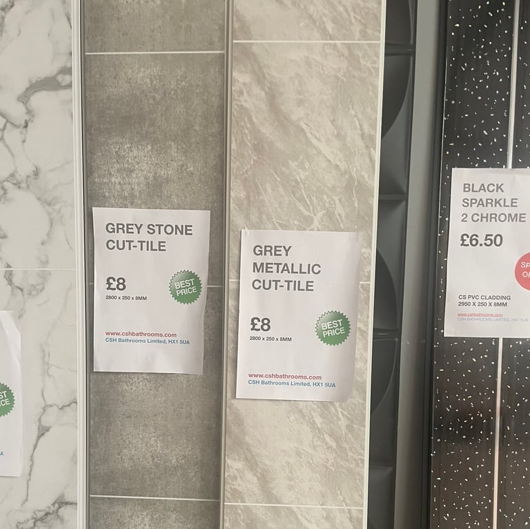 PVC Cladding 2950x250x8mm, wall & ceiling wetwall bathrooms cladding