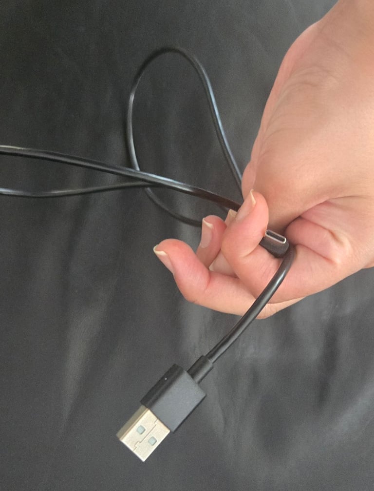 image for Black USB to Type C cable Cord / wire 