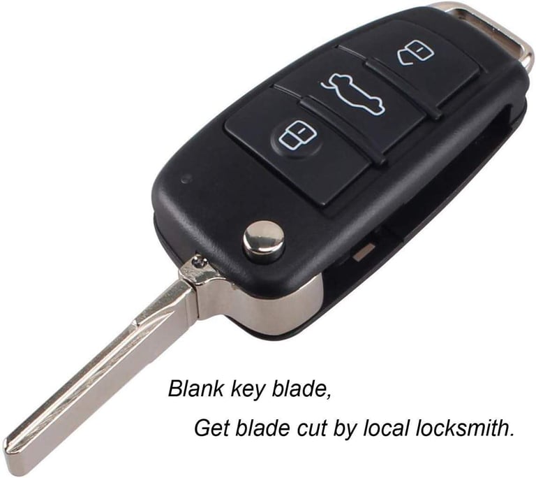 Uncut Replacement Blank Car Shell Key Fob 3 Button AUDI A2 A3 A4 A6 A6L A8 TT