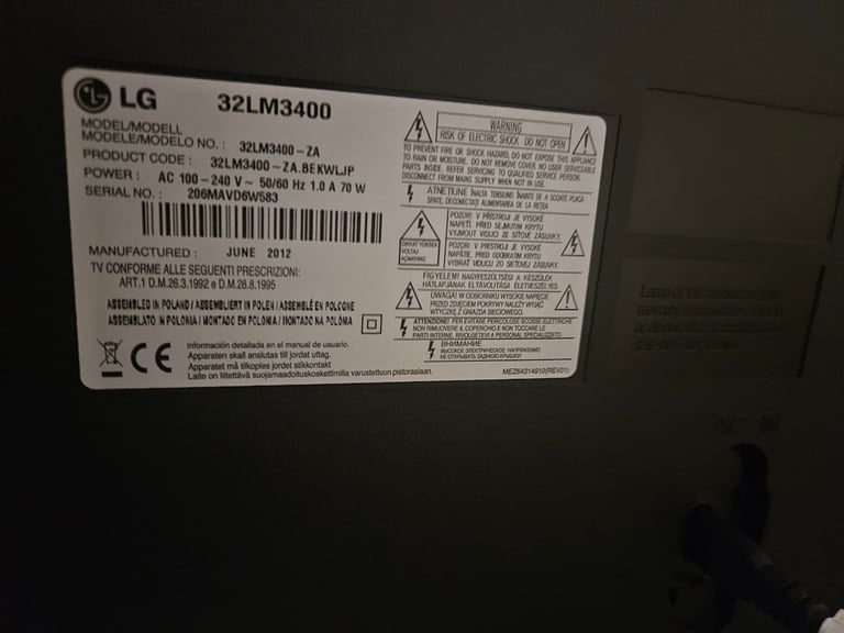 image for 32 inch LG TV