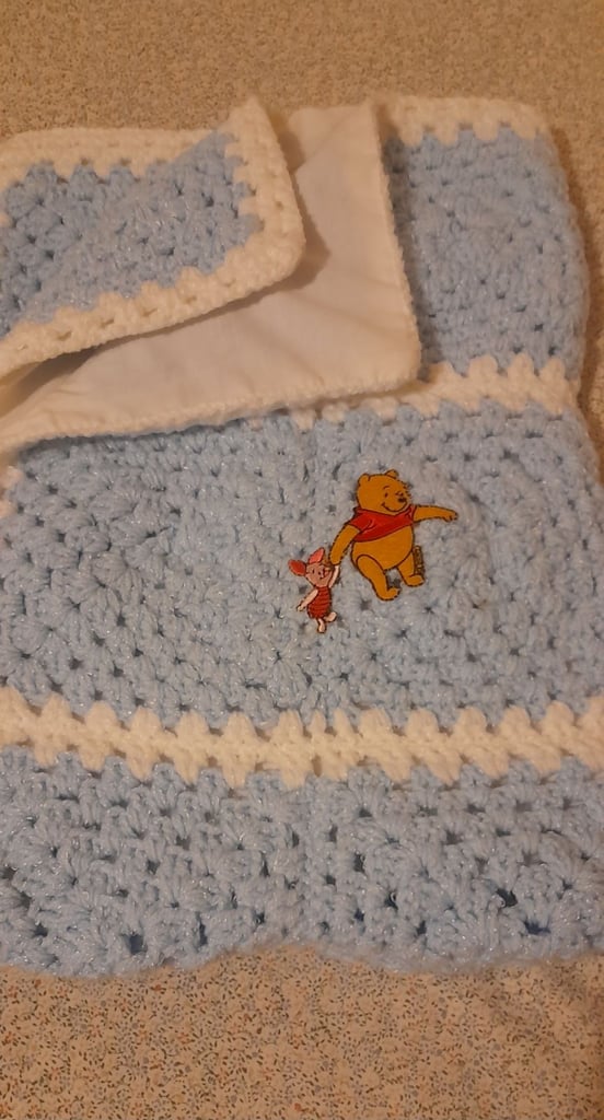 image for Cot Blanket, hand crocheted. New, never been used.