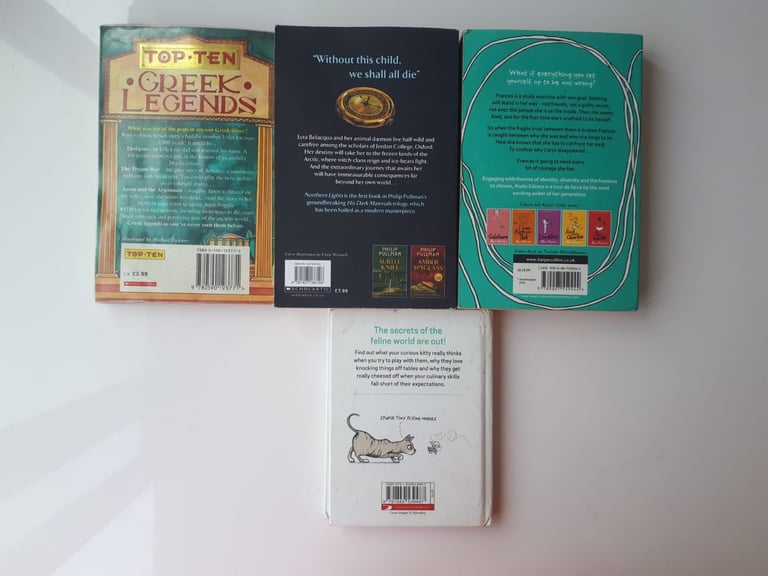 Set of four Books Philip Pullman Top Ten Greek Legends Terry Deary