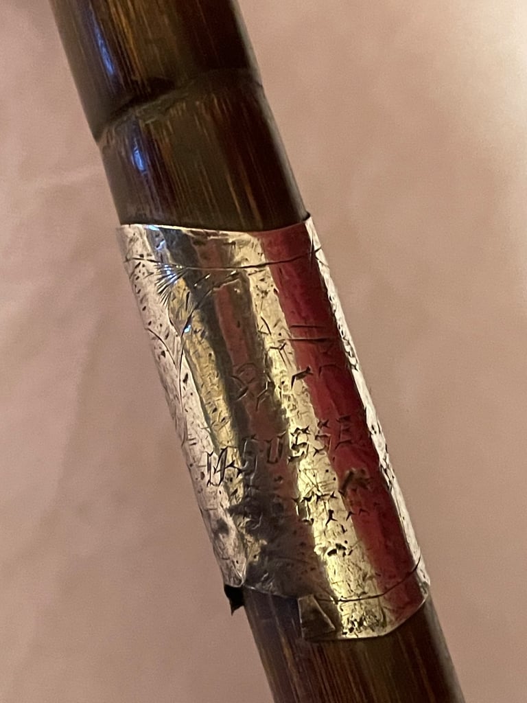 Silver mounted walking sticks + others