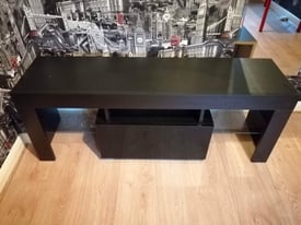 Lovely black tv cabinet size L 1305mm , D 350mm , H 485mm was £100 