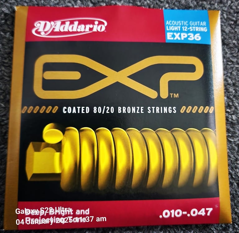 D'Addario EXP 36 - 12 String Set Guitar [Gauge 10- 47]
