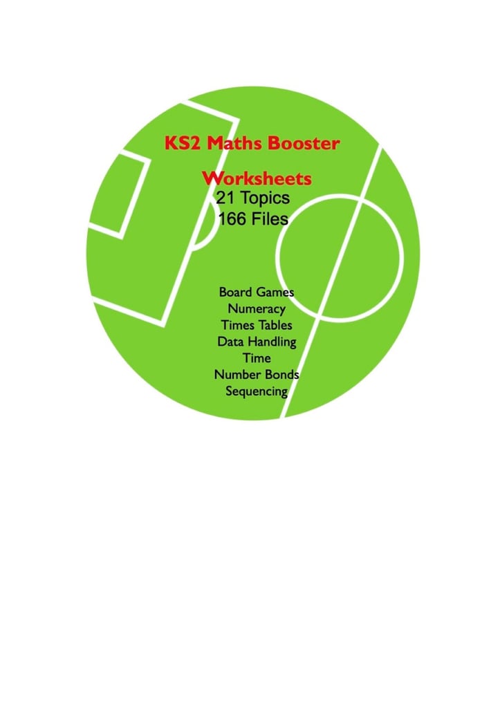 KS2 Maths Booster Printable Worksheets on CD Rom