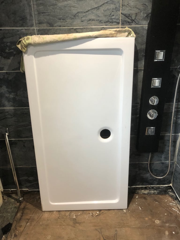 Stone Shower tray and glass screen 