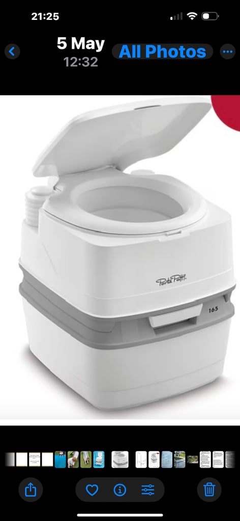 Used portable toilet