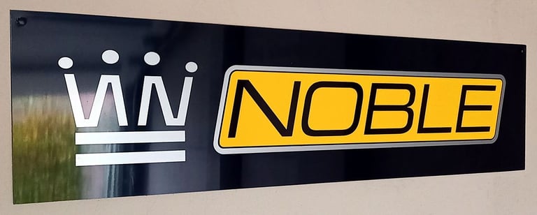 image for NOBLE - LARGE Metal Garage Wall Sign - M12 M400 M500 M600 - 105cm x 28cm